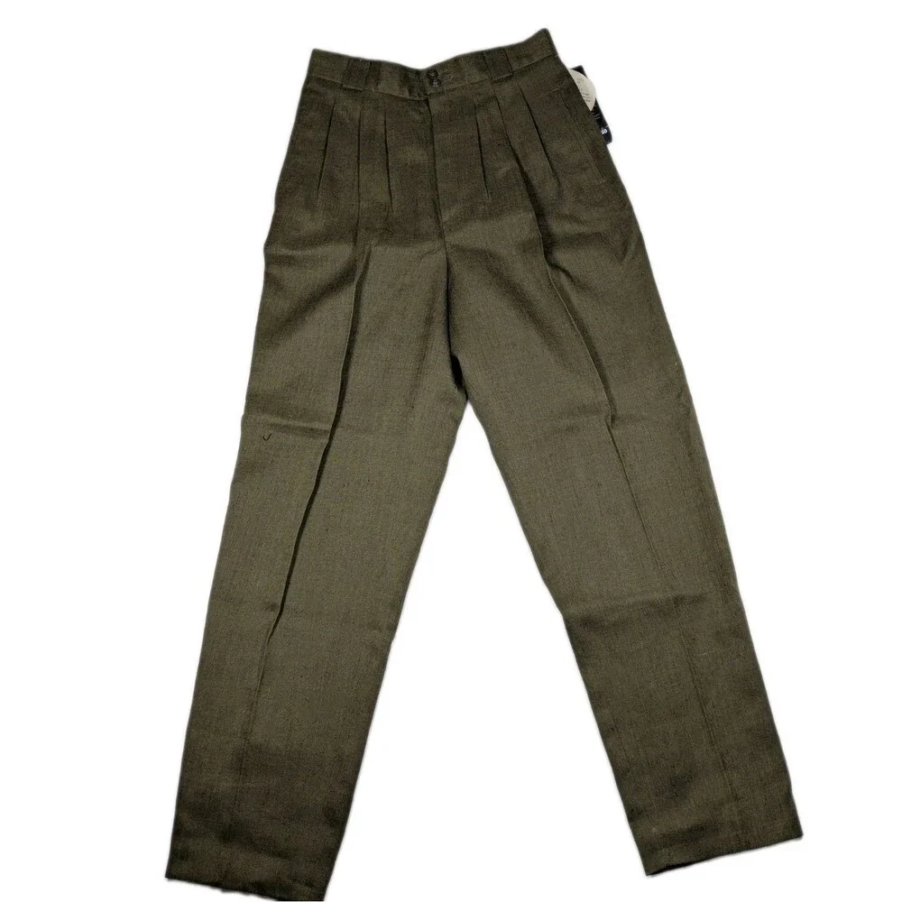 Giorgio Sant'Angelo VTG Dress Pants Woman's Size 10  Pleated Loose Green